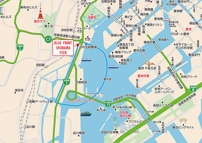 BLUE FRONT SHIBAURA(BFS)発着 サンセットクルーズ